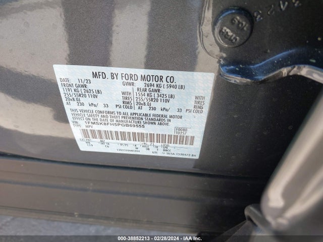 Ford Explorer Limited 2023 1FMSK8FH5PGB69555 Image 9