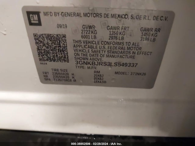 Chevrolet Blazer Awd 3lt 2020 3GNKBJRS3LS549337 Image 9