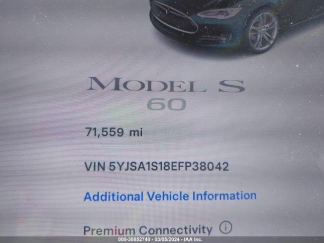 5YJSA1S18EFP38042 Tesla MODEL S