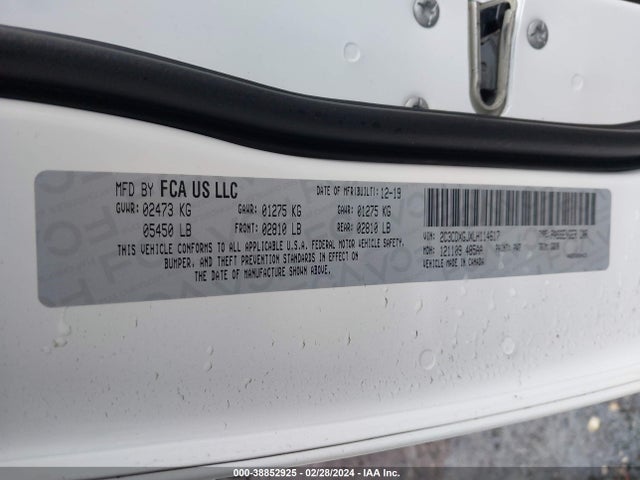 Продажа на аукционе авто 2020 Dodge Charger Scat Pack Rwd, vin: 2C3CDXGJXLH114617, номер лота: 38852925