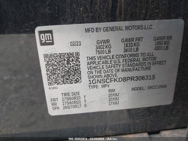 Chevrolet Suburban 2wd Premier 2023 1GNSCFKD8PR306315 Image 9