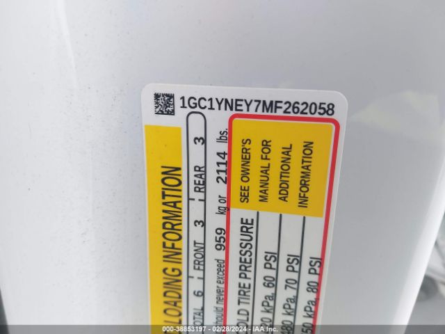 1GC1YNEY7MF262058 Chevrolet Silverado 2500hd 4wd  Standard Bed Lt