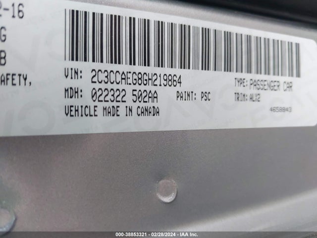 Chrysler 300C 2016 2C3CCAEG8GH219864 Image 9