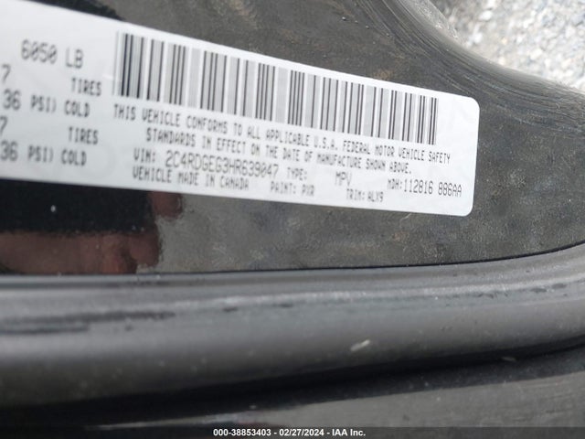 Dodge Grand Caravan Gt 2017 2C4RDGEG3HR639047 Image 9
