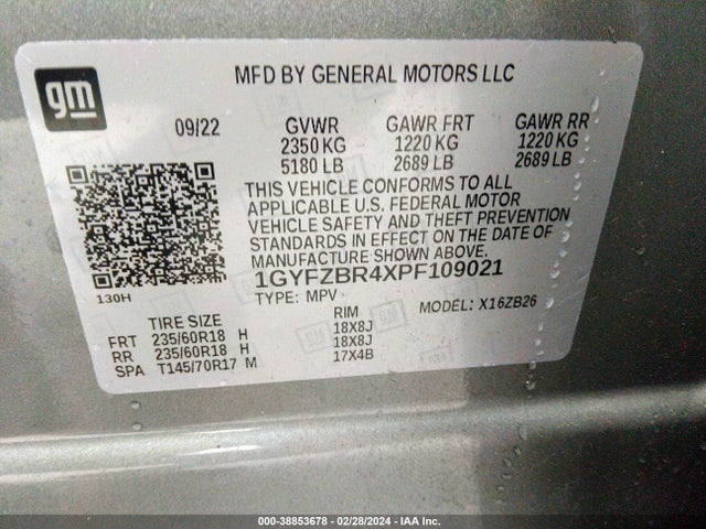 Cadillac Xt4 Awd Luxury 2023 1GYFZBR4XPF109021 Image 9