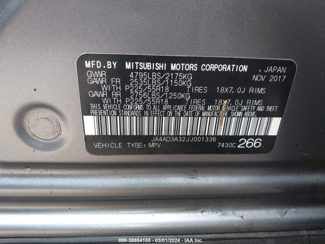 Mitsubishi Outlander Sel 2018 JA4AD3A32JJ001336 Image 9