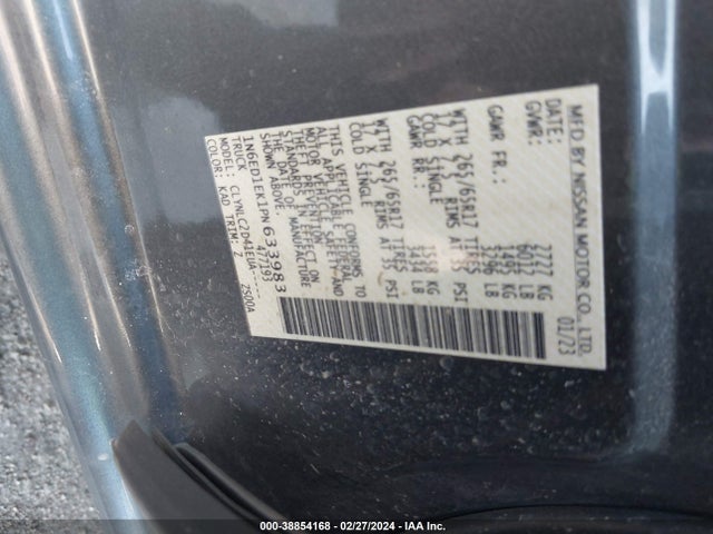 Nissan Frontier Sv 4x4 2023 1N6ED1EK1PN633983 Image 9