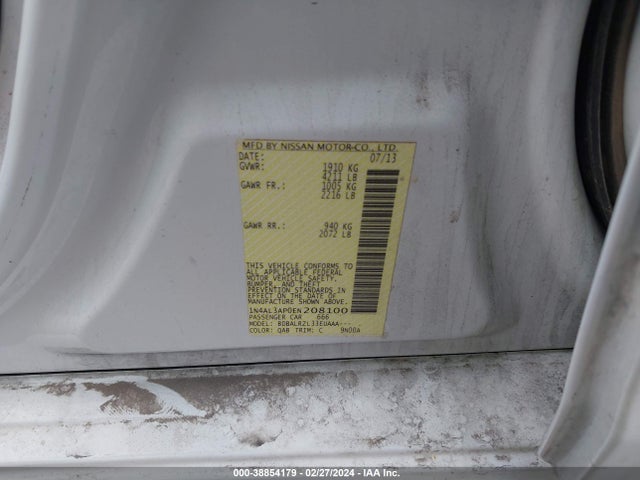 Nissan Altima 2.5 S 2014 1N4AL3AP0EN208100 Image 9