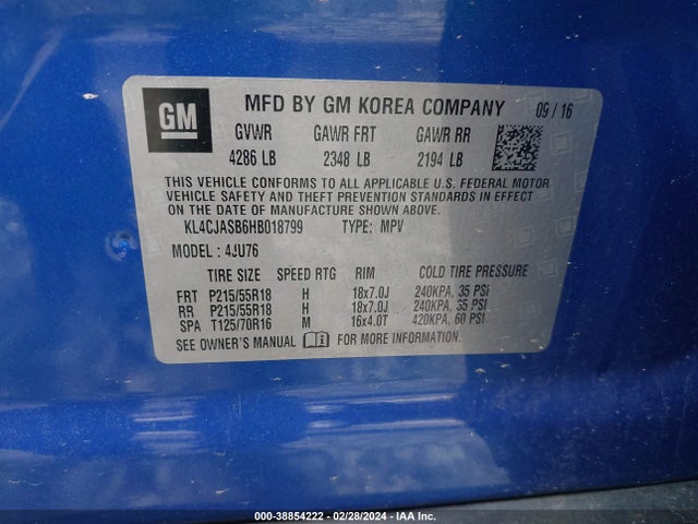Buick Encore Preferred 2017 KL4CJASB6HB018799 Image 9