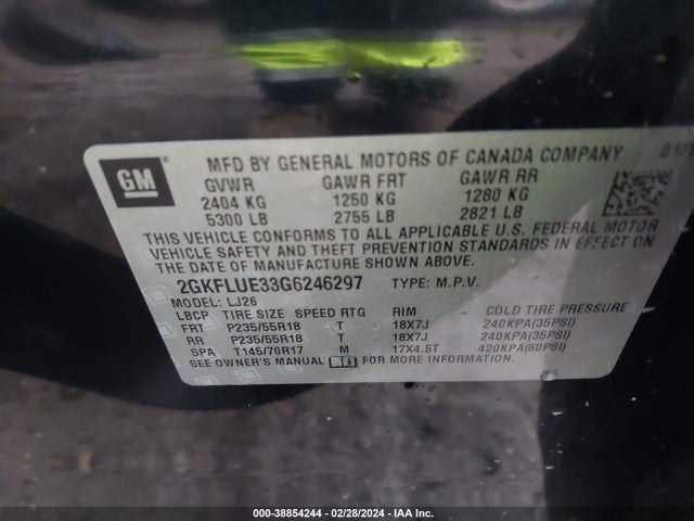 GMC Terrain Slt 2016 2GKFLUE33G6246297 Image 9