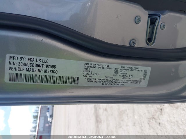 Jeep Compass Altitude Fwd 2022 3C4NJCBB6NT192506 Image 9