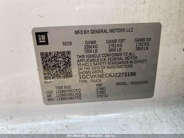 Chevrolet SILVERADO 2018 1GCVKNEC6JZ273196 Image 9