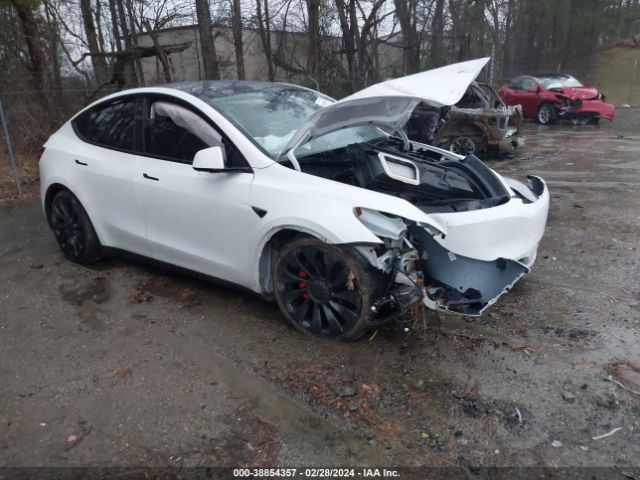 2022 Tesla Model Y Performance Dual Motor All-wheel Drive მანქანა იყიდება აუქციონზე, vin: 7SAYGDEF4NF501097, აუქციონის ნომერი: 38854357