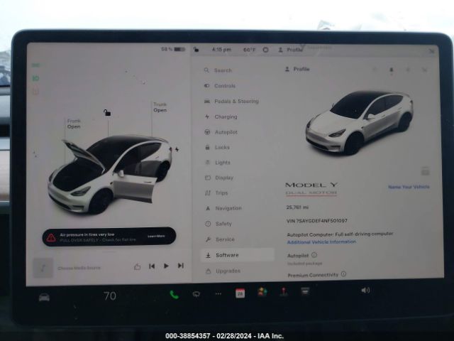 7SAYGDEF4NF501097 Tesla Model Y Performance Dual Motor All-wheel Drive