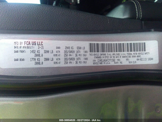 Dodge Durango Sxt 2015 1C4RDJAG4FC771582 Image 9