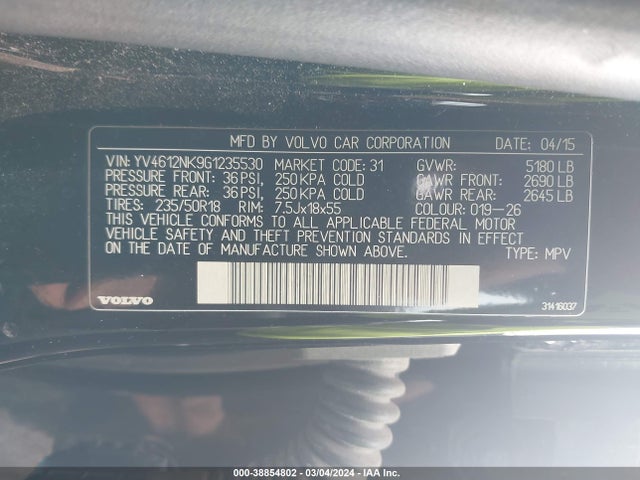 YV4612NK9G1235530 Volvo Xc70 T5 Premier