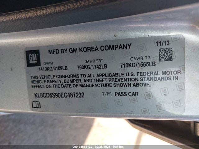 Chevrolet Spark 1lt Auto 2014 KL8CD6S90EC487232 Image 9