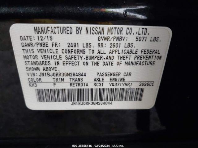 JN1BJ0RR3GM264844 Infiniti QX50