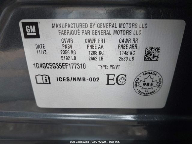 1G4GC5G35EF177310 Buick Lacrosse Leather Group