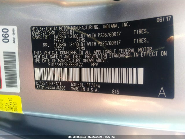 Toyota Sienna L 7 Passenger 2017 5TDZZ3DC2HS869422 Image 9