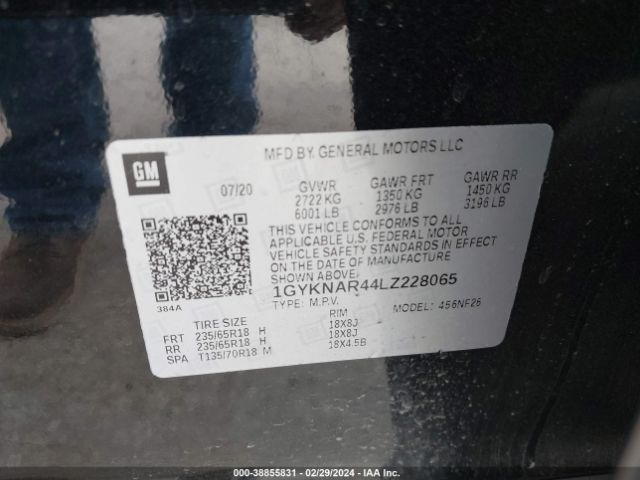 2020 CADILLAC XT5 1GYKNAR44LZ228065 Photo 8