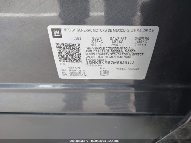 Chevrolet Blazer Awd Rs 2021 3GNKBKRS7MS539112 Image 9