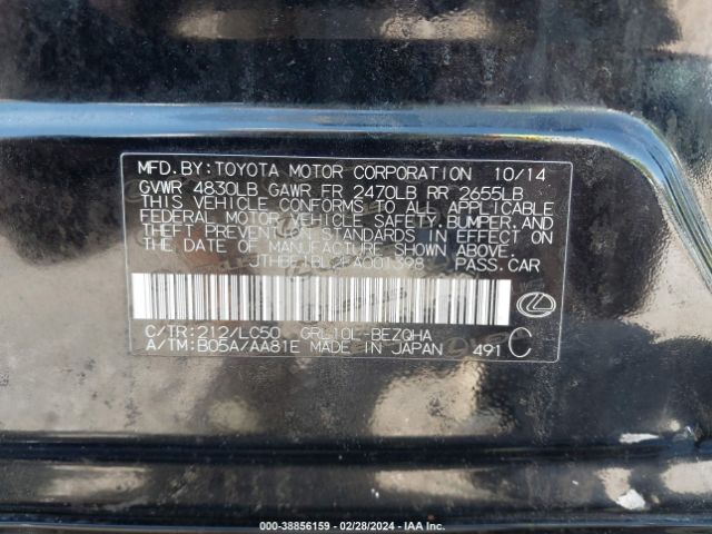 JTHBE1BL2FA001398 Lexus GS 350