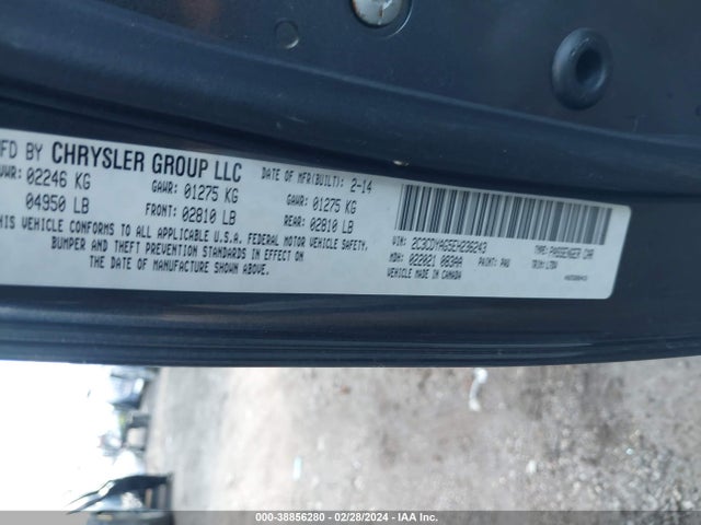 Dodge Challenger Sxt 2014 2C3CDYAG5EH236243 Image 9