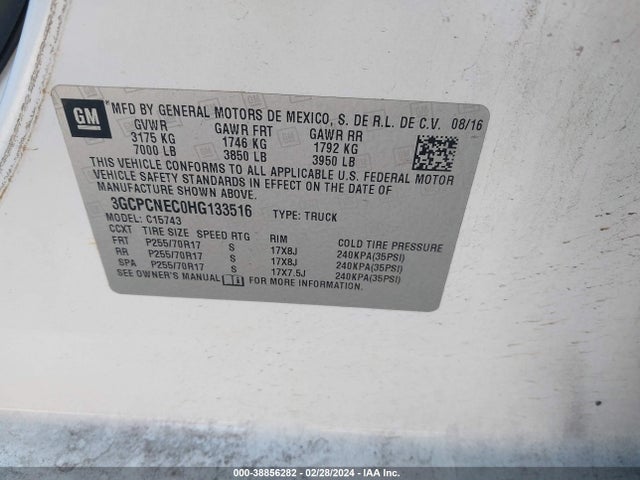Chevrolet Silverado 1500 Wt 2017 3GCPCNEC0HG133516 Image 9