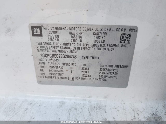 Chevrolet Silverado 1500 1lt 2014 3GCPCREC2EG204248 Image 9