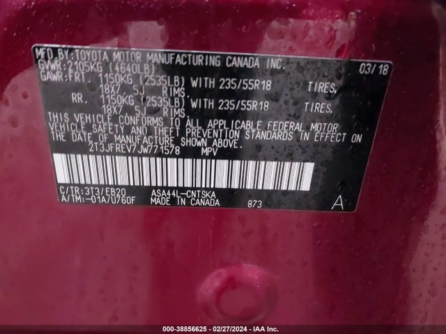 Toyota RAV4 SE 2018 2T3JFREV7JW771578 Image 9