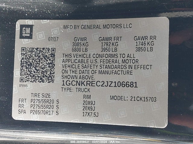 Chevrolet Silverado 1500 2lt 2018 1GCNKREC2JZ106681 Image 9