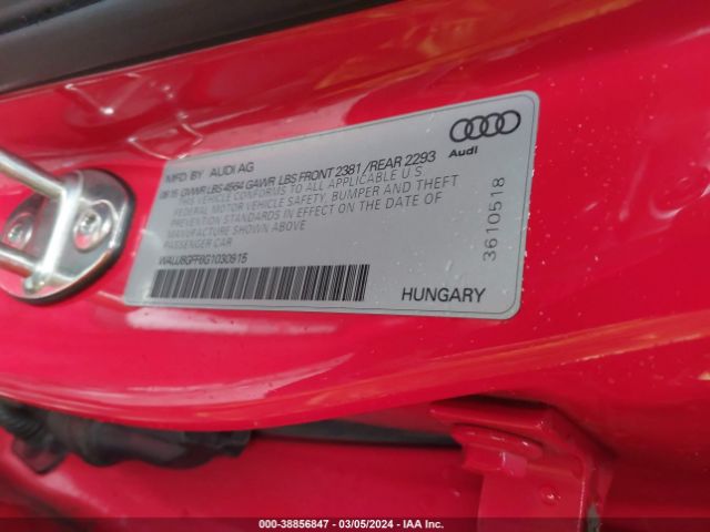 WAUJ8GFF6G1030915 Audi A3 2.0t Premium