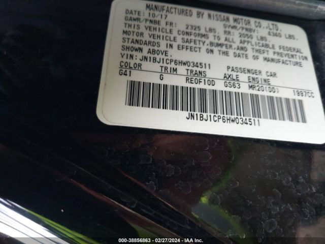 JN1BJ1CP6HW034511 Nissan Rogue Sport Sl
