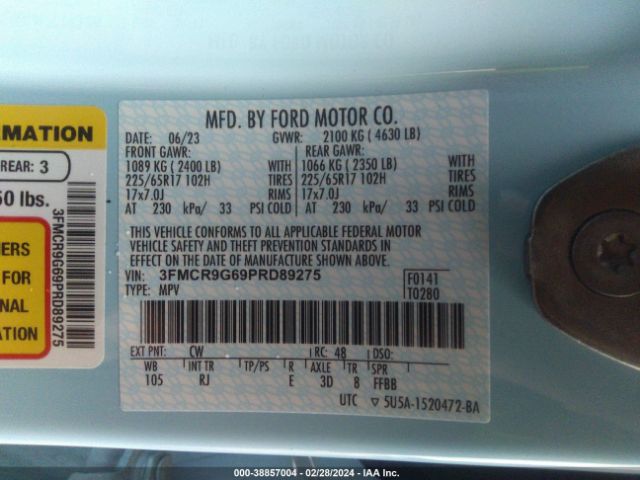 3FMCR9G69PRD89275 Ford Bronco Sport Heritage