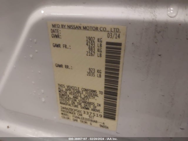 Nissan Leaf Sl 2014 1N4AZ0CP5EC337519 Image 9