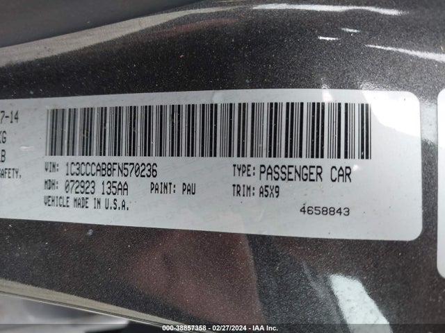Chrysler 200 Limited 2015 1C3CCCAB8FN570236 Image 9