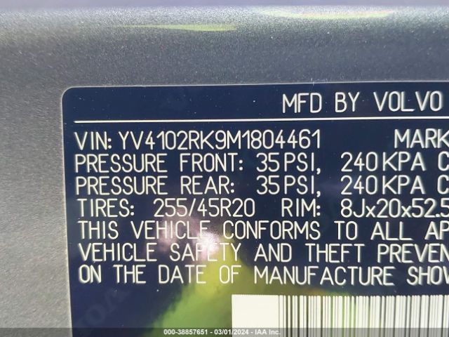 YV4102RK9M1804461 Volvo Xc60 T5 Momentum