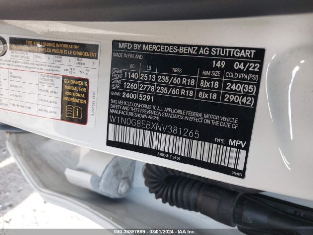 W1N0G8EBXNV381265 Mercedes-Benz Glc 300 4matic Suv