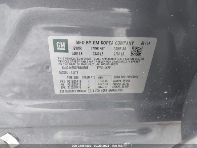 KL4CJHSB2FB048808 Buick Encore Premium