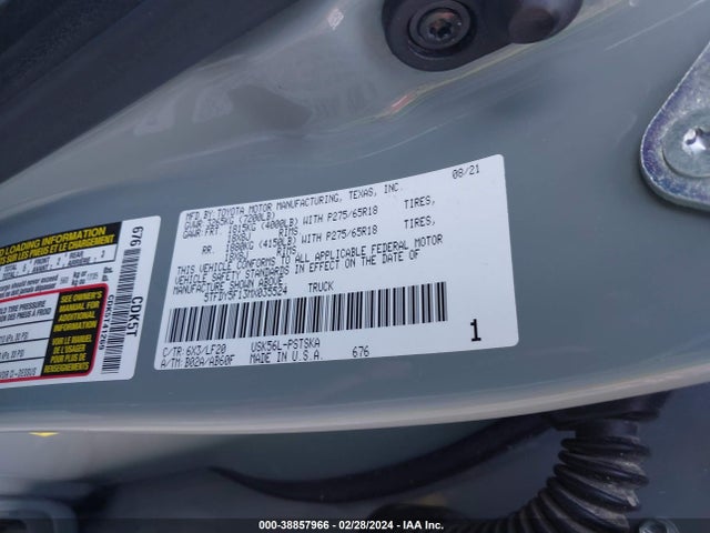 Toyota Tundra Trd Pro 2021 5TFDY5F13MX035524 Image 9