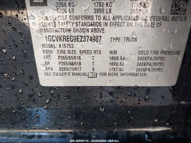 Chevrolet Silverado 1500 2lt 2014 1GCVKREC9EZ374987 Image 9