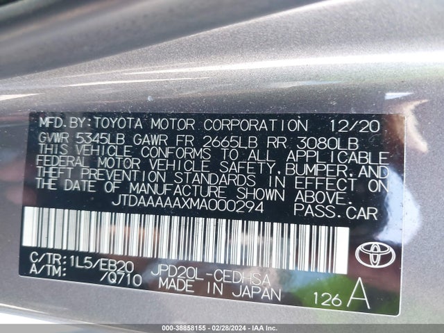 Toyota Mirai Limited 2021 JTDAAAAAXMA000294 Image 9