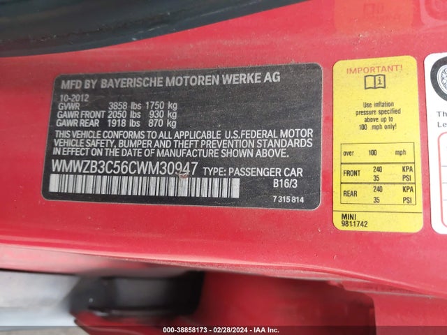 2012 MINI COOPER COUNTRYMAN WMWZB3C56CWM30947 Photo 8