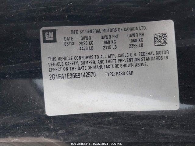 Chevrolet Camaro 2ls 2014 2G1FA1E36E9142570 Image 9