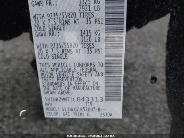 Nissan Pathfinder Sl 2018 5N1DR2MM7JC643313 Image 9