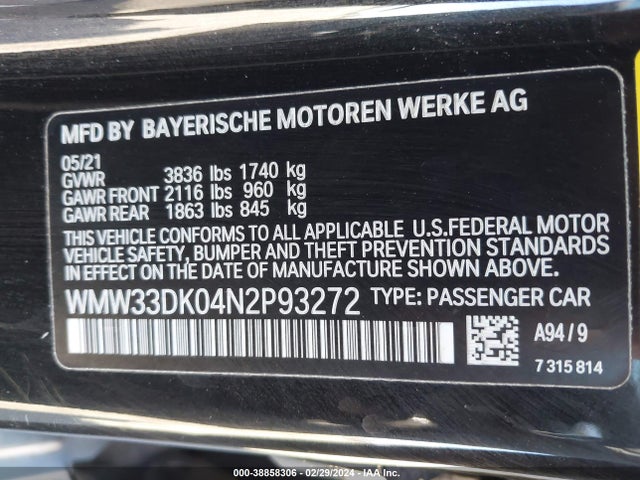 2022 MINI HARDTOP WMW33DK04N2P93272 Photo 8