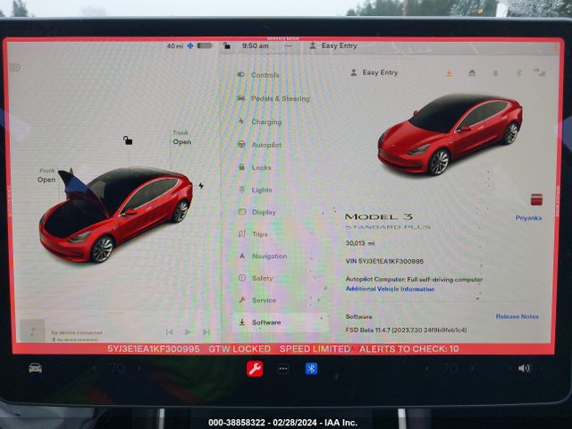 Tesla Model 3 Long Range/mid Range/standard Range/standard Range Plus 2019 5YJ3E1EA1KF300995 Image 19