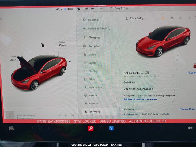 Tesla Model 3 Long Range/mid Range/standard Range/standard Range Plus 2019 5YJ3E1EA1KF300995 Image 7