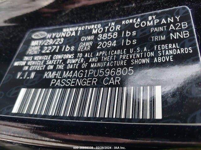 Hyundai ELANTRA SEL 2023 KMHLM4AG1PU596805 Image 9